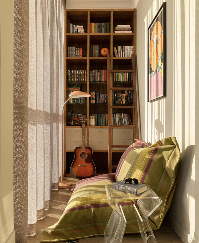 Уголок для чтения на балконе