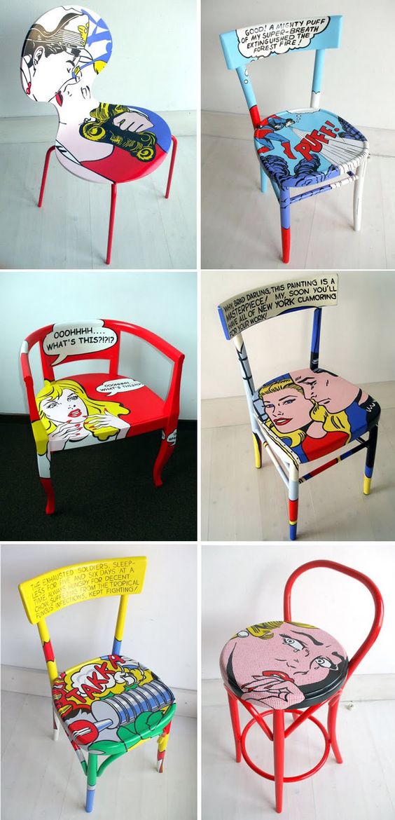 стулья в стиле поп-арт