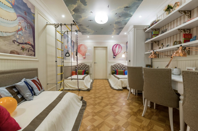 фотообои на потолке