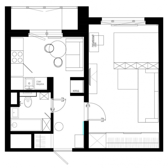 планировка однокомнатной квартиры