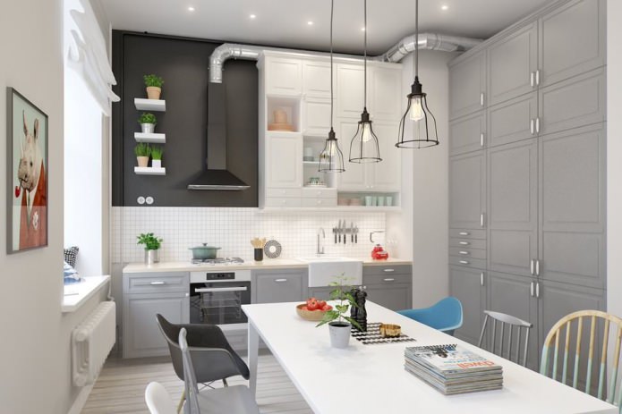 кухня в дизайн-проекте квартиры 100 кв. м.