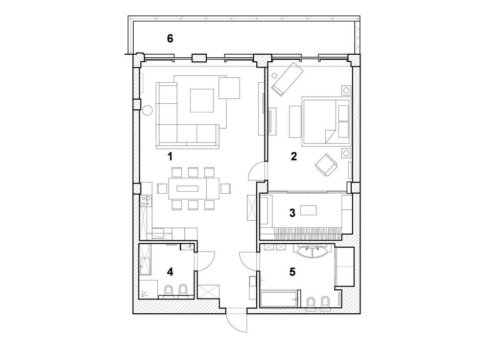 Минималистичный современный дизайн интерьера квартиры 