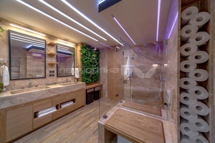 дизайн большой ванной комнаты