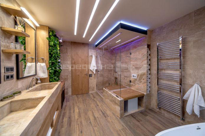 красивый интерьер ванной комнаты