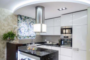 Потолок из гипсокартона на кухне: дизайн, фото