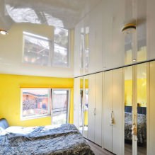 Натяжные потолки в спальне: 60 современных вариантов, фото в интерьере-22