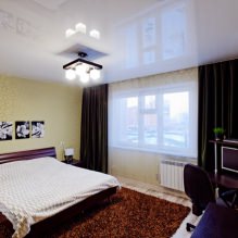 Натяжные потолки в спальне: 60 современных вариантов, фото в интерьере-12