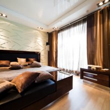 Натяжные потолки в спальне: 60 современных вариантов, фото в интерьере-14