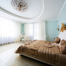 Натяжные потолки в спальне: 60 современных вариантов, фото в интерьере-5