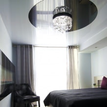 Натяжные потолки в спальне: 60 современных вариантов, фото в интерьере-6
