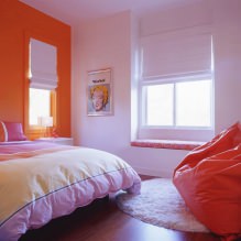 Дизайн спальни в оранжевых тонах: особенности оформления, сочетания, фото-0