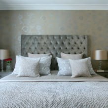 Дизайн спальни с серыми обоями: 70 лучших фото в интерьере-17