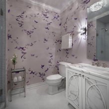 Обои для ванной комнаты: плюсы и минусы, виды, дизайн, 70 фото в интерьере-20