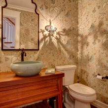 Обои для ванной комнаты: плюсы и минусы, виды, дизайн, 70 фото в интерьере-18
