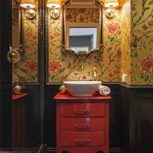 Обои для ванной комнаты: плюсы и минусы, виды, дизайн, 70 фото в интерьере-14