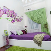 Дизайн стен в спальне: выбор цвета, варианты отделки, 130 фото в интерьере-17