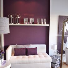 Интерьер в фиолетовых тонах: сочетания, обзор по комнатам, 70 фото-14