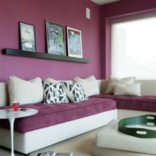 Обои фиолетового цвета в интерьере: виды, дизайн, подбор штор, 70 фото-1
