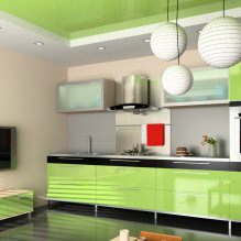 Зеленый кухонный гарнитур: особенности выбора, сочетания, 60 фото-3
