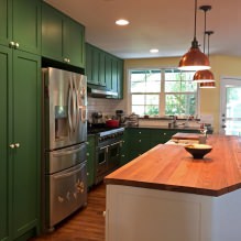 Зеленый кухонный гарнитур: особенности выбора, сочетания, 60 фото-4