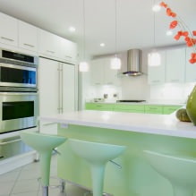 Зеленый кухонный гарнитур: особенности выбора, сочетания, 60 фото-26