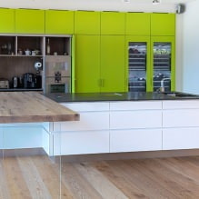 Зеленый кухонный гарнитур: особенности выбора, сочетания, 60 фото-12