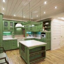 Зеленый кухонный гарнитур: особенности выбора, сочетания, 60 фото-20