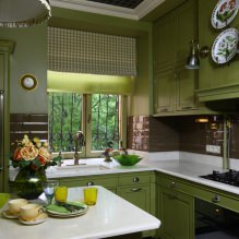 Зеленый кухонный гарнитур: особенности выбора, сочетания, 60 фото-22