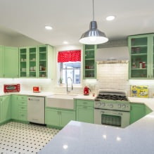 Зеленый кухонный гарнитур: особенности выбора, сочетания, 60 фото-29
