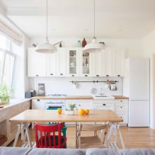Белая кухня с деревянной столешницей: 60 современных фото и вариантов дизайна-8