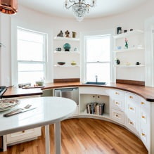 Белая кухня с деревянной столешницей: 60 современных фото и вариантов дизайна-1