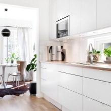 Белая кухня с деревянной столешницей: 60 современных фото и вариантов дизайна-9