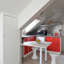 Красный кухонный гарнитур: особенности, виды, сочетания, выбор стиля и штор-8
