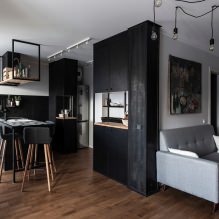 Темный пол в интерьере квартиры: особенности, дизайн, сочетание, 65 фото-13