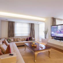 Дизайн гостиной в светлых тонах: выбор стиля, цвета, отделки, мебели и штор-0