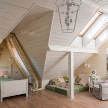 Обустройство детской на мансардном этаже: выбор стиля, отделки, мебели и штор-3