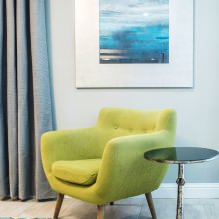 Салатовый цвет в интерьере: сочетания, выбор стиля, отделки и мебели (65 фото)-0