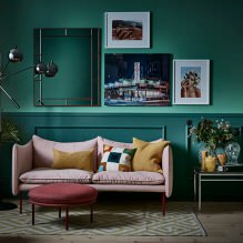 Дизайн гостиной в бирюзовом цвете: 55 лучших идей и реализаций в интерьере-5