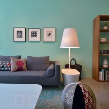 Дизайн гостиной в бирюзовом цвете: 55 лучших идей и реализаций в интерьере-3