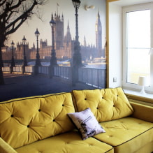 Желтый диван в интерьере: виды, формы, материалы обивки, дизайн, оттенки, сочетания-3