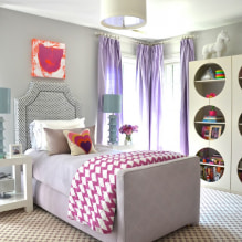 Фиолетовые шторы в интерьере - особенности дизайна и цветовые сочетания-3