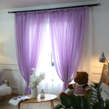 Фиолетовые шторы в интерьере - особенности дизайна и цветовые сочетания-9