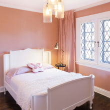 Обои персикового цвета: виды, идеи дизайна, сочетание с шторами и мебелью-2
