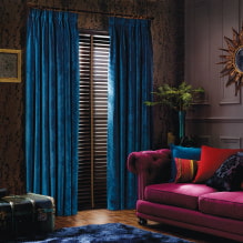 Синие шторы в интерьере - стильные идеи дизайна-4