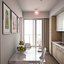 Шторы на кухню с балконной дверью – варианты современного оформления-5