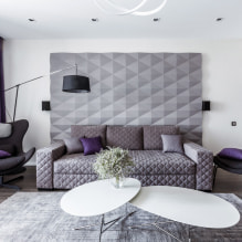Серый диван в интерьере: виды, фото, дизайн, сочетание с обоями, шторами, декор-1