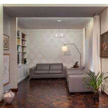 Серый диван в интерьере: виды, фото, дизайн, сочетание с обоями, шторами, декор-8
