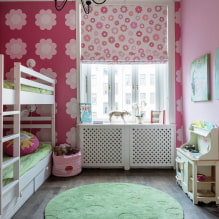 Римские шторы в детскую комнату: дизайн, цветовая гамма, комбинирование, декор-8