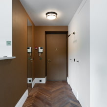 Натяжной потолок в коридоре и прихожей: виды конструкций, фактуры, форм, освещение, цвет, дизайн-6