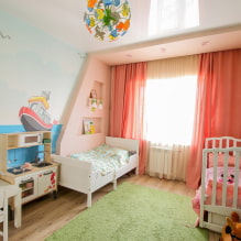 Советы по выбору потолка в детскую комнату: виды, цвет, дизайн и рисунки, фигурные формы, освещение-3